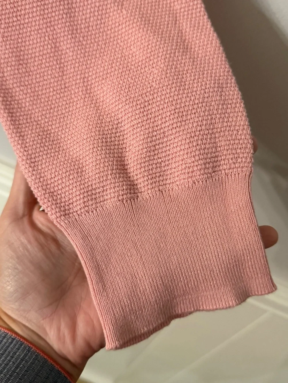 J. Crew Men’s Salmon Pink Long Sleeve Cotton Knit Crewneck Sweater Sz XL NWT